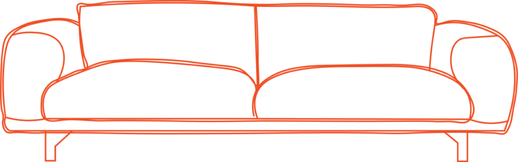 Kuvituskuva sohvasta.