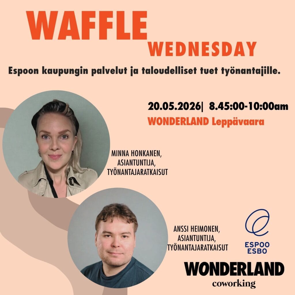 WAFFLE WEDNESDAY: Espoon kaupungin palvelut ja taloudelliset tuet työnantajille